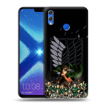 Силиконовый чехол на Huawei Honor 8X с принтом Атака титанов