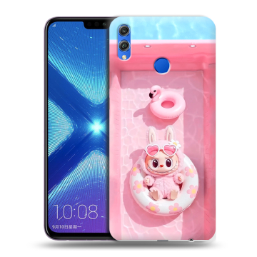 Силиконовый чехол на Huawei Honor 8X с принтом Labubu Лабубу