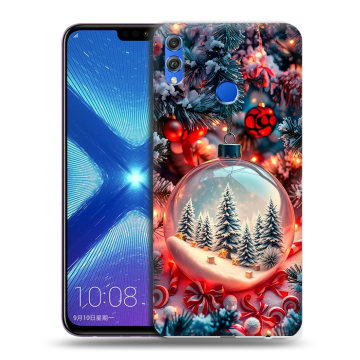 Силиконовый чехол на Huawei Honor 8X с принтом Новый год