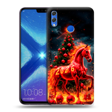 Силиконовый чехол на Huawei Honor 8X с принтом Новый год