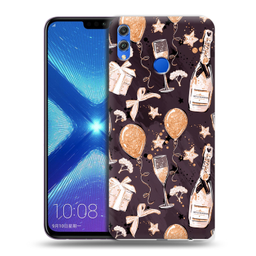 Силиконовый чехол на Huawei Honor 8X с принтом Новый год