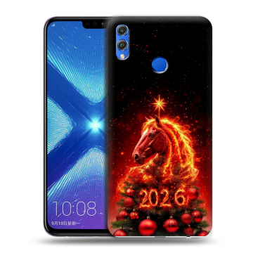 Силиконовый чехол на Huawei Honor 8X с принтом Новый год
