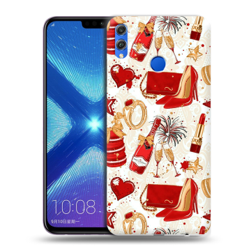 Силиконовый чехол на Huawei Honor 8X с принтом Новый год
