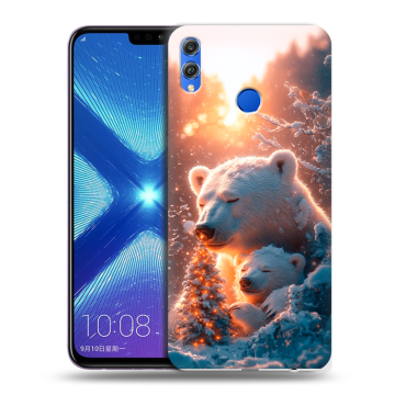 Силиконовый чехол на Huawei Honor 8X с принтом Новый год