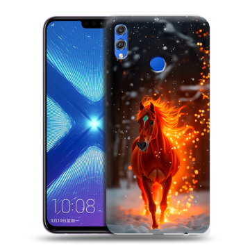 Силиконовый чехол на Huawei Honor 8X с принтом Новый год