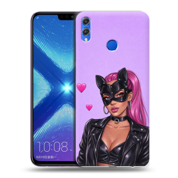 Силиконовый чехол на Huawei Honor 8X с принтом женский