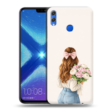 Силиконовый чехол на Huawei Honor 8X с принтом женский