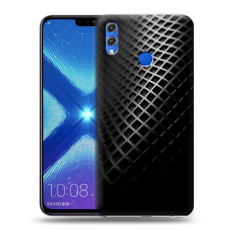 Силиконовый чехол на Huawei Honor 8X с принтом Текстура металла Силиконовый чехол на Huawei Honor 8X с принтом Текстура металла