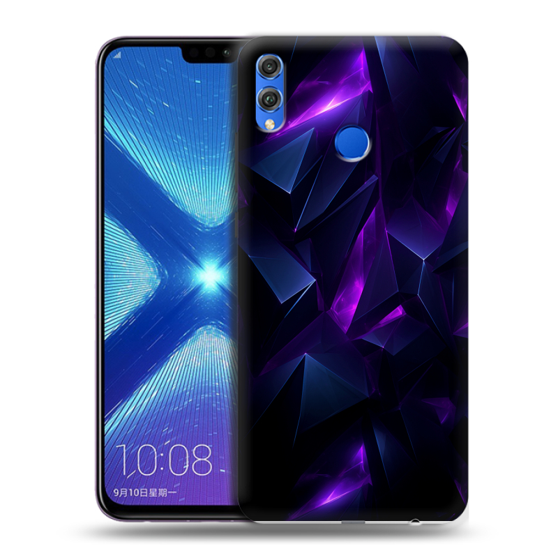 Силиконовый противоударный чехол на Huawei Honor 8X с принтом Абстракиция Силиконовый противоударный чехол на Huawei Honor 8X с принтом Абстракиция