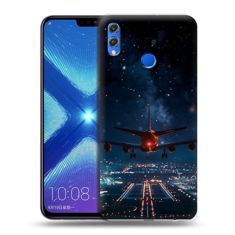 Силиконовый чехол на Huawei Honor 8X с принтом самолет Силиконовый чехол на Huawei Honor 8X с принтом самолет