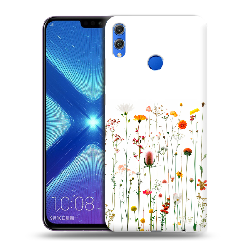 Силиконовый чехол на Huawei Honor 8X с принтом цветы Силиконовый чехол на Huawei Honor 8X с принтом цветы