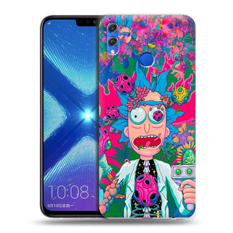 Силиконовый чехол на Huawei Honor 8X с принтом Рик и Морти Rick Morty Силиконовый чехол на Huawei Honor 8X с принтом Рик и Морти Rick Morty