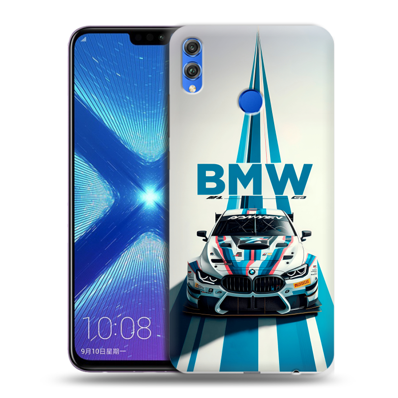 Силиконовый противоударный чехол на Huawei Honor 8X с принтом БМВ BMW Силиконовый противоударный чехол на Huawei Honor 8X с принтом БМВ BMW