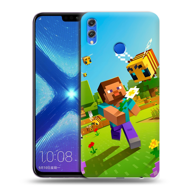 Силиконовый противоударный чехол на Huawei Honor 8X с принтом Майнкрафт Minecraft Силиконовый противоударный чехол на Huawei Honor 8X с принтом Майнкрафт Minecraft