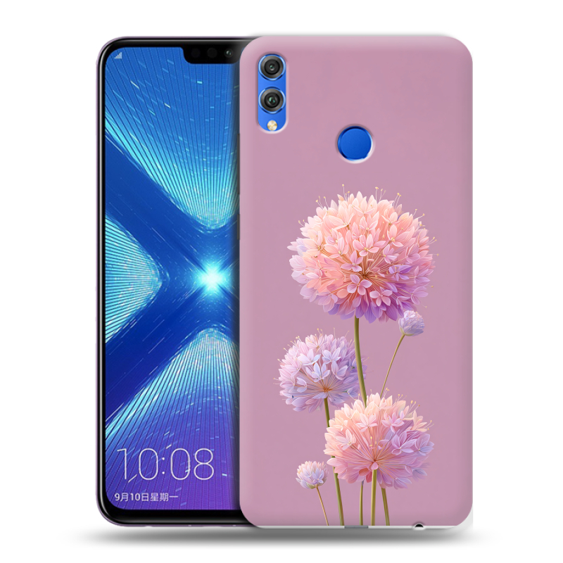 Силиконовый противоударный чехол на Huawei Honor 8X с принтом Цветы Силиконовый противоударный чехол на Huawei Honor 8X с принтом Цветы