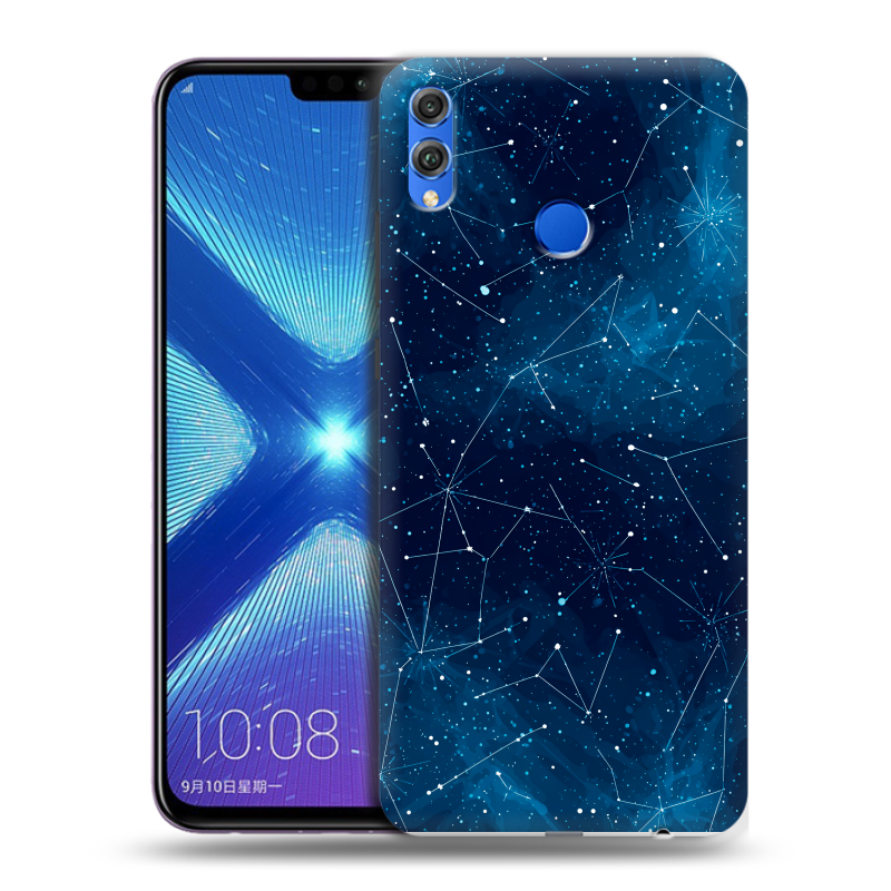 Силиконовый противоударный чехол на Huawei Honor 8X с принтом Космос звезды Силиконовый противоударный чехол на Huawei Honor 8X с принтом Космос звезды