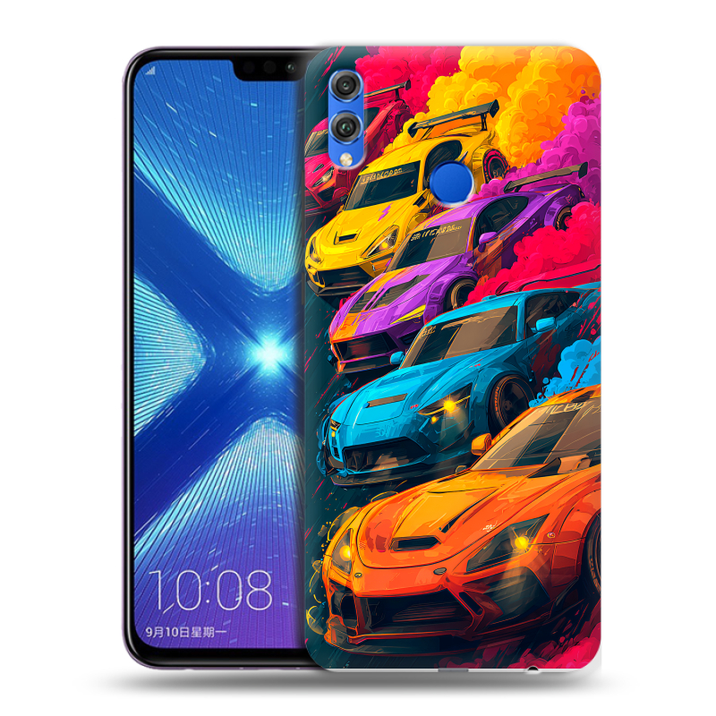 Силиконовый противоударный чехол на Huawei Honor 8X с принтом Тачки Силиконовый противоударный чехол на Huawei Honor 8X с принтом Тачки