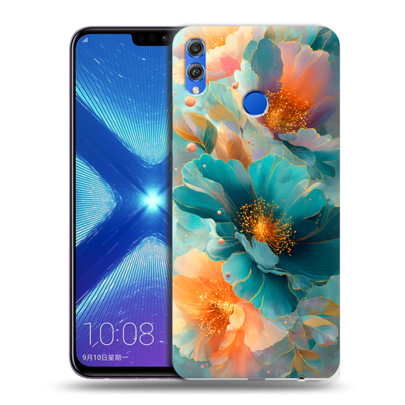 Силиконовый чехол на Huawei Honor 8X с принтом Цветы Силиконовый чехол на Huawei Honor 8X с принтом Цветы