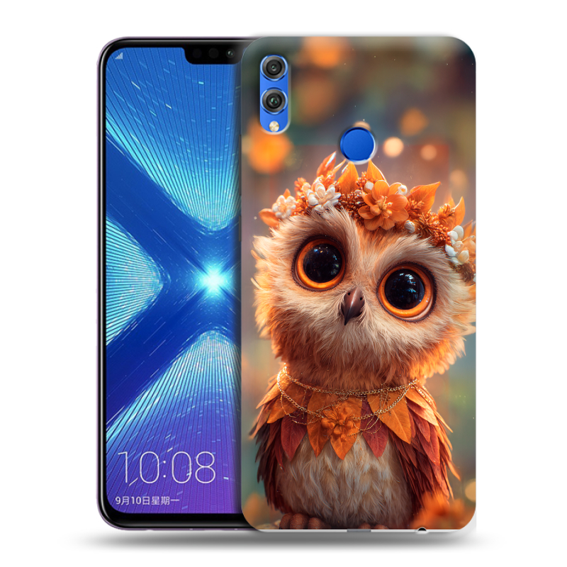 Силиконовый чехол на Huawei Honor 8X с принтом Милая сова Силиконовый чехол на Huawei Honor 8X с принтом Милая сова