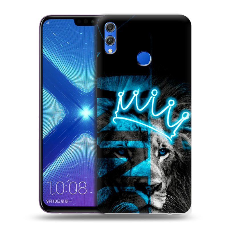 Силиконовый противоударный чехол на Huawei Honor 8X с принтом Король лев Силиконовый противоударный чехол на Huawei Honor 8X с принтом Король лев