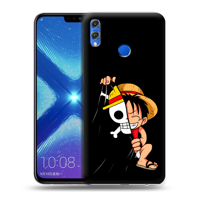 Силиконовый противоударный чехол на Huawei Honor 8X с принтом One Piece Ван Пис Силиконовый противоударный чехол на Huawei Honor 8X с принтом One Piece Ван Пис