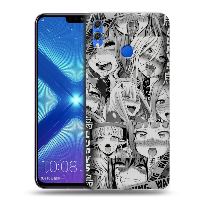Силиконовый противоударный чехол на Huawei Honor 8X с принтом Ahegao Ахегао Аниме Силиконовый противоударный чехол на Huawei Honor 8X с принтом Ahegao Ахегао Аниме