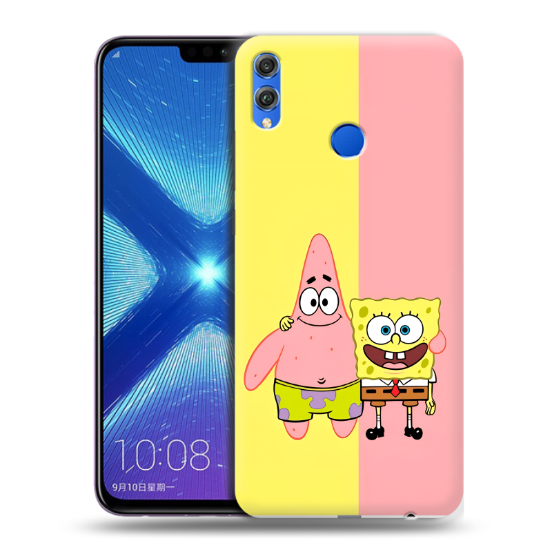 Силиконовый чехол на Huawei Honor 8X с принтом Спанч боб Спанчбоб Силиконовый чехол на Huawei Honor 8X с принтом Спанч боб Спанчбоб