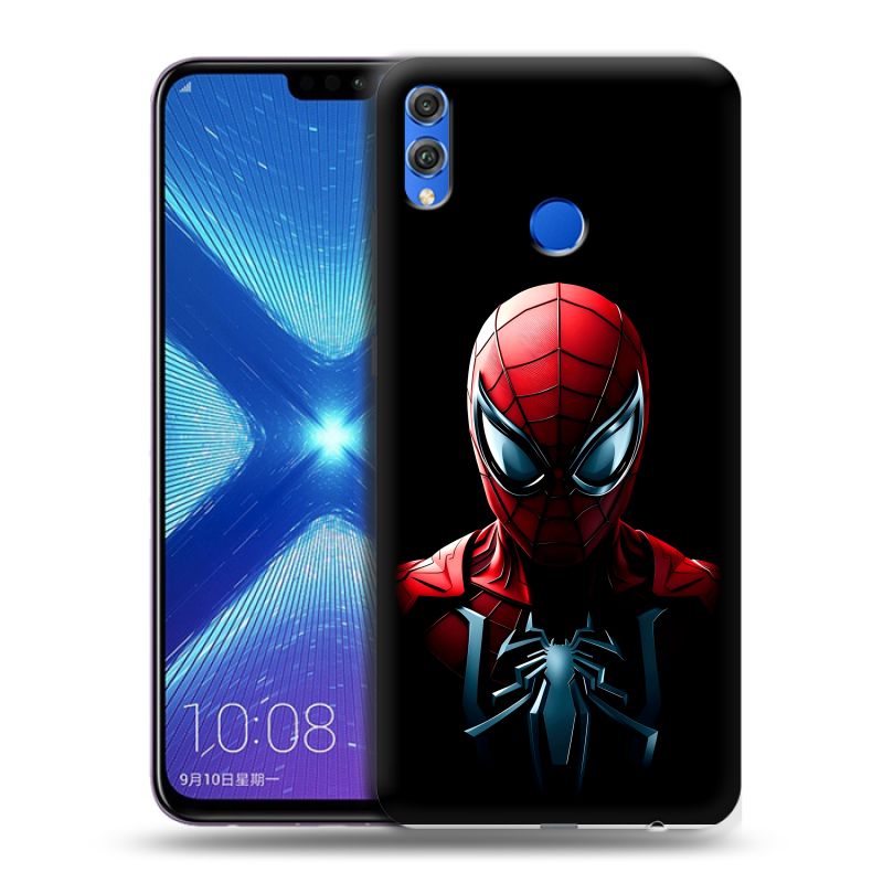 Силиконовый противоударный чехол на Huawei Honor 8X с принтом Spiderman Человек паук Силиконовый противоударный чехол на Huawei Honor 8X с принтом Spiderman Человек паук