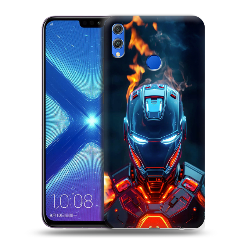 Силиконовый противоударный чехол на Huawei Honor 8X с принтом IronMan Железный человек Силиконовый противоударный чехол на Huawei Honor 8X с принтом IronMan Железный человек