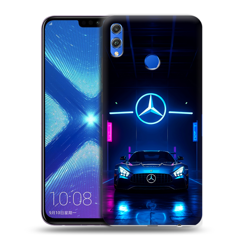 Силиконовый противоударный чехол на Huawei Honor 8X с принтом Mercedes Мерседес Силиконовый противоударный чехол на Huawei Honor 8X с принтом Mercedes Мерседес
