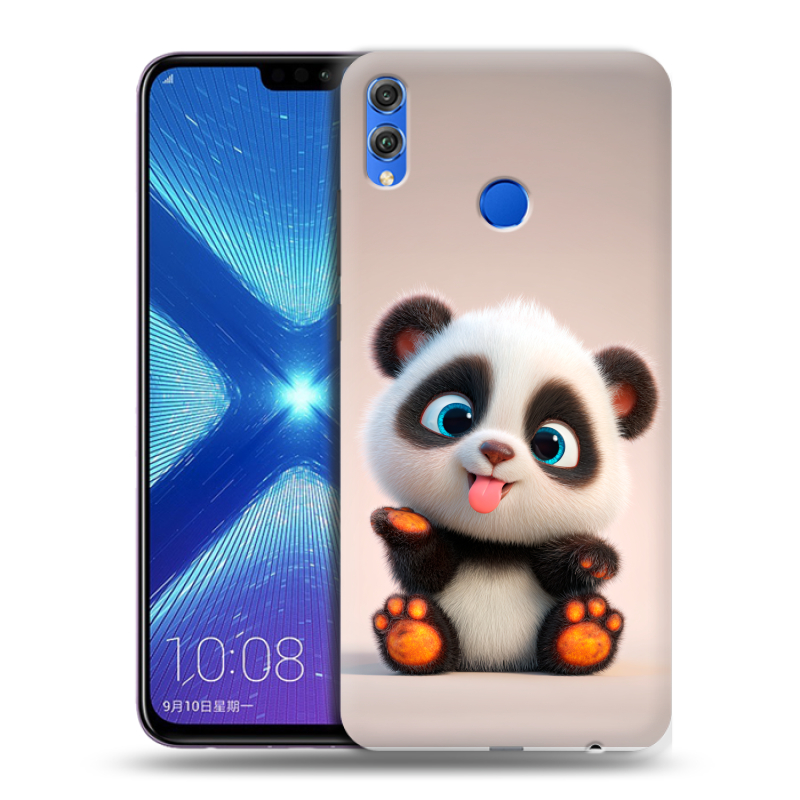 Силиконовый чехол на Huawei Honor 8X с принтом милая панда Силиконовый чехол на Huawei Honor 8X с принтом милая панда