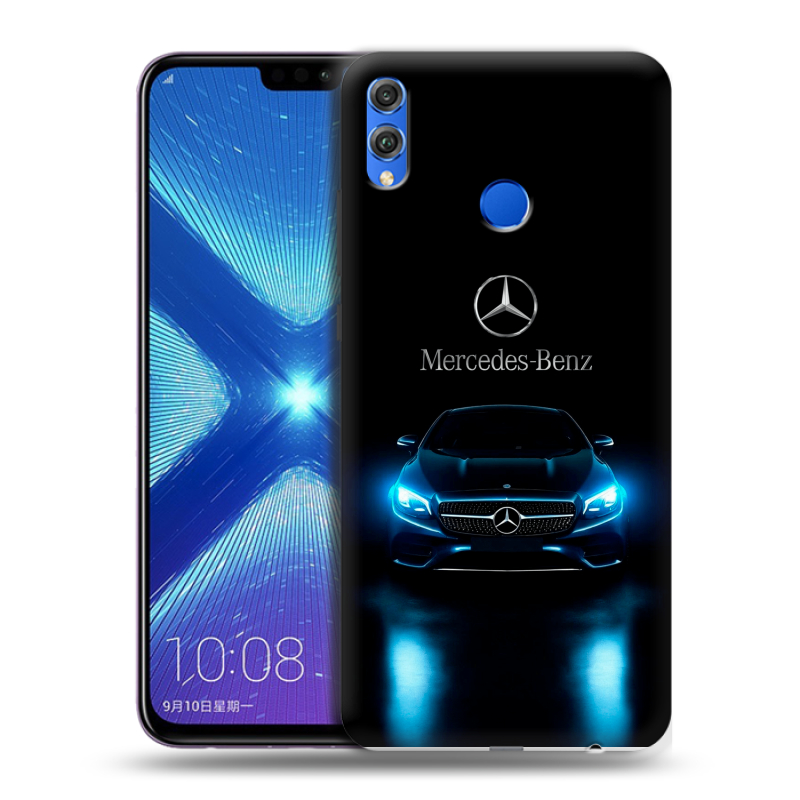 Силиконовый чехол на Huawei Honor 8X с принтом Mercedes Мерседес Силиконовый чехол на Huawei Honor 8X с принтом Mercedes Мерседес