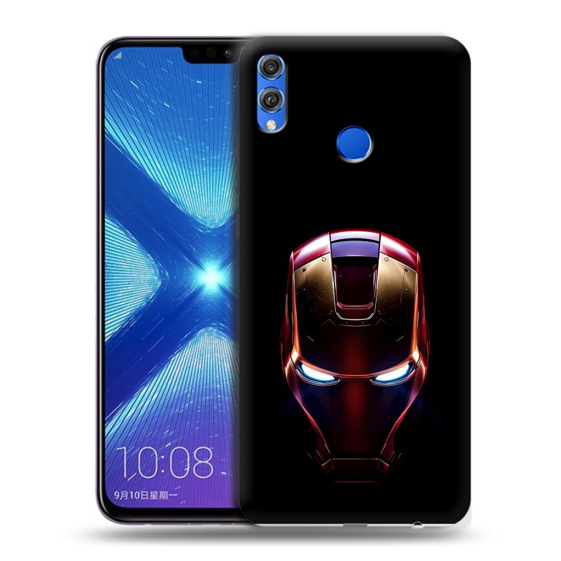 Силиконовый противоударный чехол на Huawei Honor 8X с принтом IronMan Железный человек Силиконовый противоударный чехол на Huawei Honor 8X с принтом IronMan Железный человек
