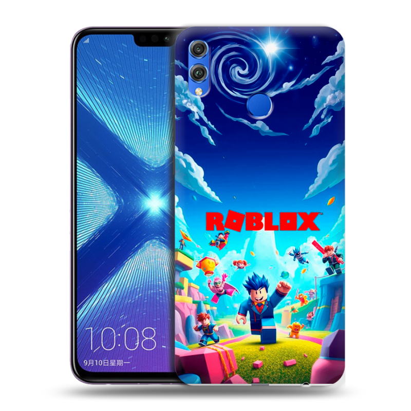 Силиконовый чехол на Huawei Honor 8X с принтом Roblox Роблокс Силиконовый чехол на Huawei Honor 8X с принтом Roblox Роблокс