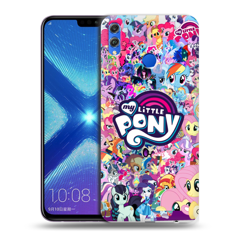 Силиконовый чехол на Huawei Honor 8X с принтом My little pony Дружба чудо Силиконовый чехол на Huawei Honor 8X с принтом My little pony Дружба чудо