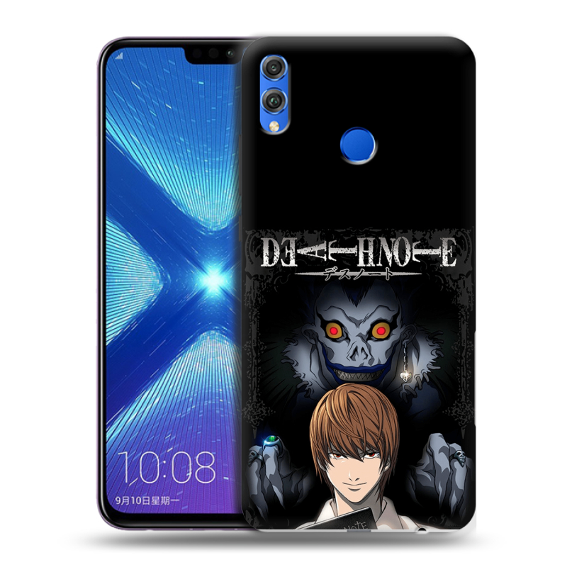 Силиконовый противоударный чехол на Huawei Honor 8X с принтом Death note Тетрадь смерти Силиконовый противоударный чехол на Huawei Honor 8X с принтом Death note Тетрадь смерти