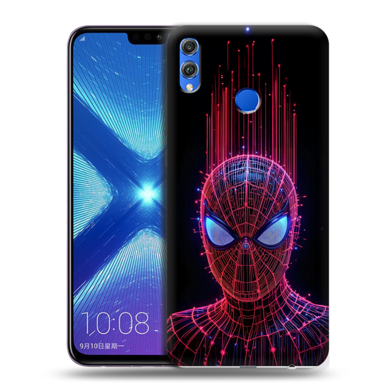 Силиконовый чехол на Huawei Honor 8X с принтом Spiderman Человек паук Силиконовый чехол на Huawei Honor 8X с принтом Spiderman Человек паук