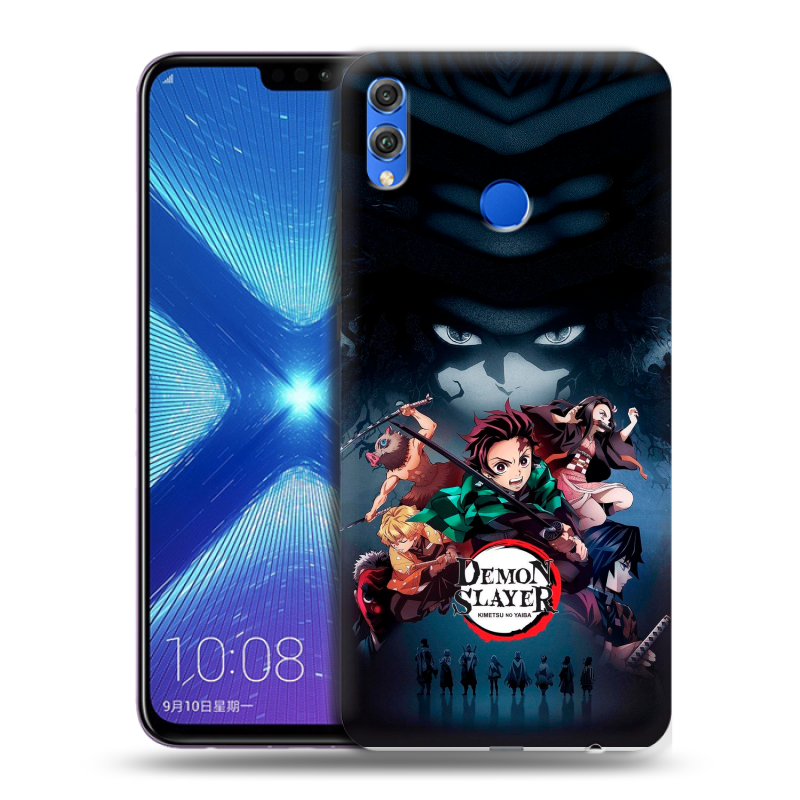 Силиконовый противоударный чехол на Huawei Honor 8X с принтом Demon Slayer Клинок рассекающий демонов Силиконовый противоударный чехол на Huawei Honor 8X с принтом Demon Slayer Клинок рассекающий демонов
