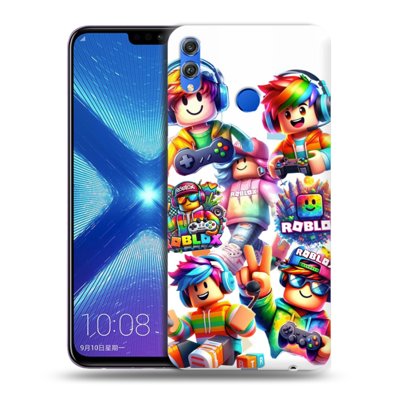Силиконовый чехол на Huawei Honor 8X с принтом Roblox Роблокс Силиконовый чехол на Huawei Honor 8X с принтом Roblox Роблокс