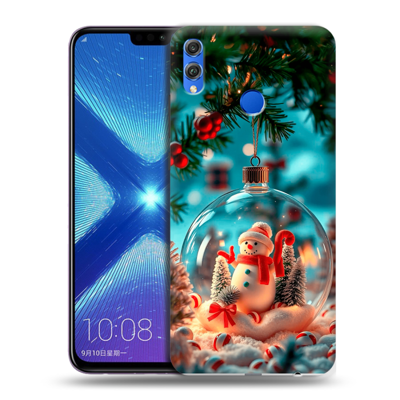 Силиконовый чехол на Huawei Honor 8X с принтом Новый год Силиконовый чехол на Huawei Honor 8X с принтом Новый год