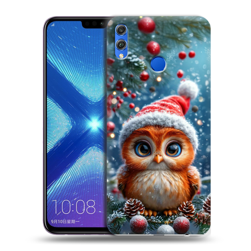 Силиконовый противоударный чехол на Huawei Honor 8X с принтом Новый год Силиконовый противоударный чехол на Huawei Honor 8X с принтом Новый год
