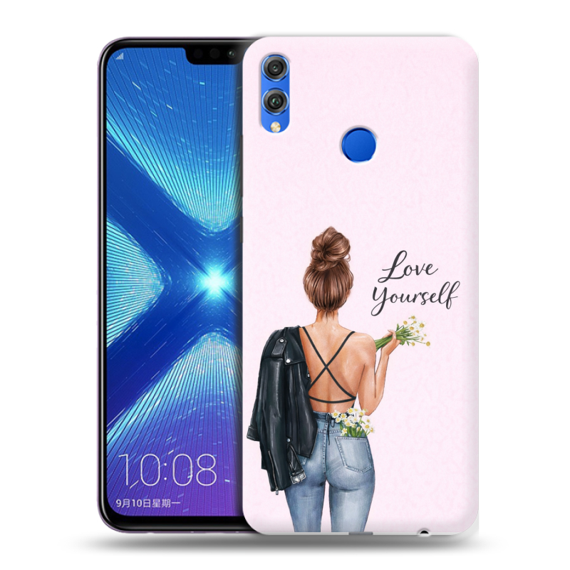 Силиконовый чехол на Huawei Honor 8X с принтом женский Силиконовый чехол на Huawei Honor 8X с принтом женский