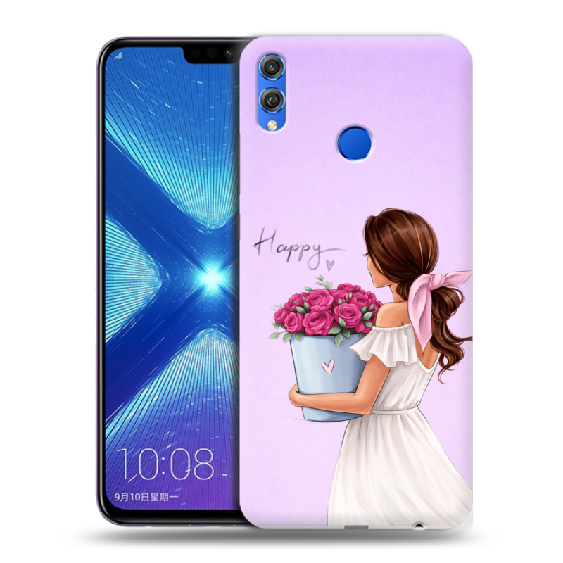 Силиконовый чехол на Huawei Honor 8X с принтом женский Силиконовый чехол на Huawei Honor 8X с принтом женский