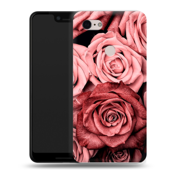 Силиконовый чехол на Google Pixel 3 XL с принтом Цветы розы