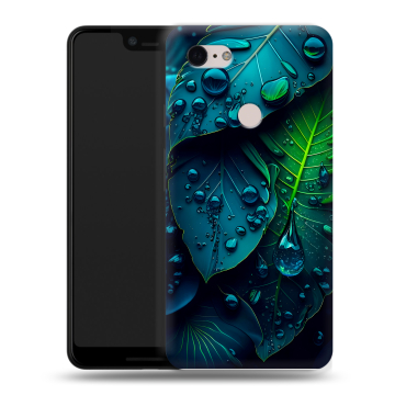 Силиконовый чехол на Google Pixel 3 XL с принтом Листья
