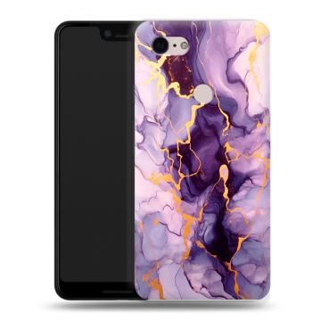 Силиконовый чехол на Google Pixel 3 XL с принтом Мрамор