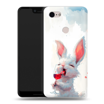Силиконовый чехол на Google Pixel 3 XL с принтом кролик зайчик Силиконовый чехол на Google Pixel 3 XL с принтом кролик зайчик