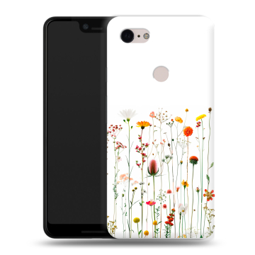 Силиконовый чехол на Google Pixel 3 XL с принтом цветы Силиконовый чехол на Google Pixel 3 XL с принтом цветы
