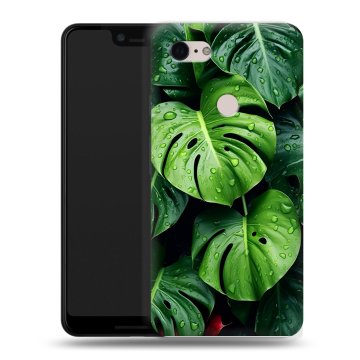 Силиконовый чехол на Google Pixel 3 XL с принтом Листья Силиконовый чехол на Google Pixel 3 XL с принтом Листья