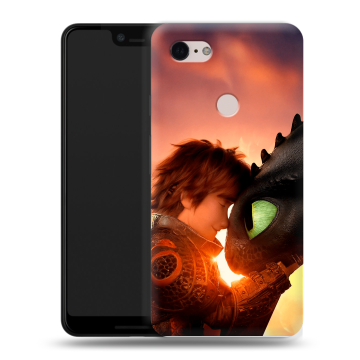 Силиконовый чехол на Google Pixel 3 XL с принтом Как приручить дракона Силиконовый чехол на Google Pixel 3 XL с принтом Как приручить дракона